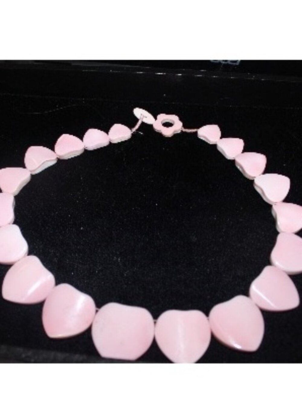 Vintage 925 Sterling SAJEN Heart Pink Botswana Necklace